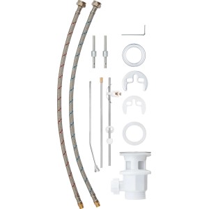 Accessori per miscelatore lavabo Rovigo: tubi, set di scarico, materiale di montaggio.