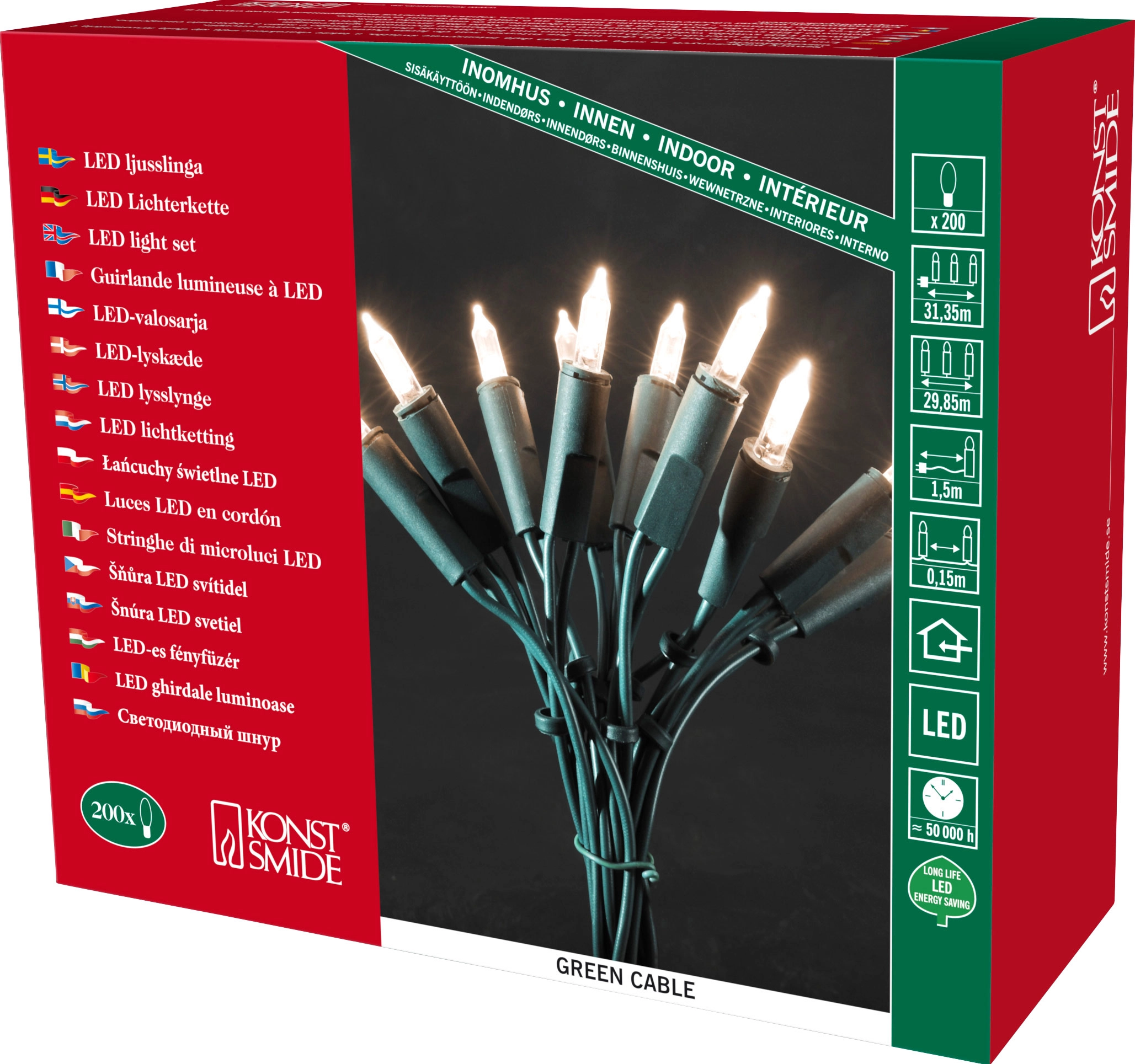 Konstsmide LEDMinilichterkette 200 Dioden Warmweiss kaufen bei OBI