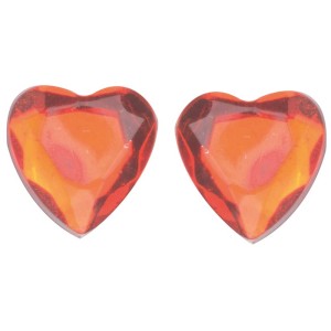 Adesivi a forma di cuore rossi (8 mm) per mosaici e decorazioni, 63 pezzi.