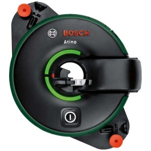 Niveau laser Bosch Atino pour un alignement et une mesure précis. Outil de mesure avec mètre ruban intégré.