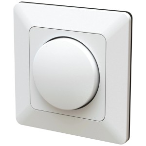 Dimmer rotativo LED bianco Max Hauri priamos per scatola da incasso, dimensione 1x1.