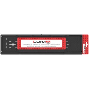 Durafix portatarga NU-Set, plastica, nero, per targhe auto anteriori e posteriori.
