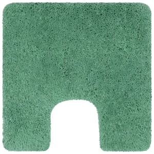 Tapis de bain Spirella Highland vert basilic avec découpe, 55x55 cm, hauteur de fil 2 cm.