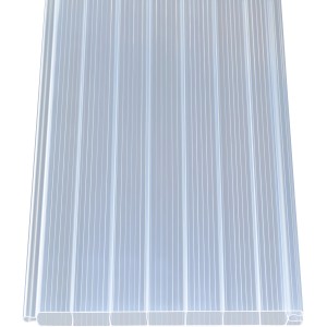 Pannelli alveolari in PVC trasparente (1,6 cm) per coperture in plastica, 200 x 20 cm.