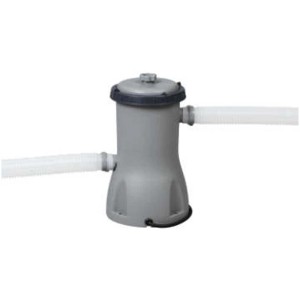 Pompa filtro per set piscina Bestway Steel Pro Max, grigia, con tubi.