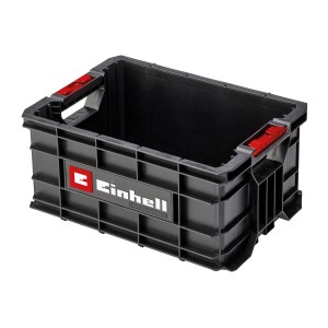 Boîte à outils Einhell E-Case, vide, en plastique robuste avec poignées de transport.