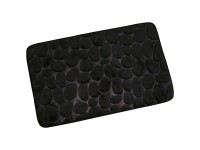 MSV Microfibre Badematte Kiesel Schwarz 40 x 60 cm