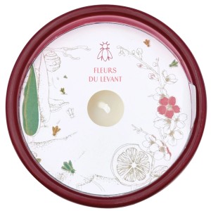 La Rochère Duftkerze Fleurs du Levant im Glas mit Abeille-Motiv. Blumiger Duft für gemütliche Atmosphäre.