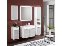 Hochschrank Lucky lackiert glänzend Weiss (HxBxT) 175 x 30 x 34 cm