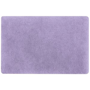 Tappeto bagno rettangolare e soffice Spirella Fino color lavanda, 60x90 cm.