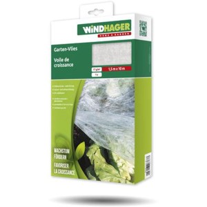 Telo Windhager per giardino, bianco, 1,5x10m, per proteggere da gelo e insetti.