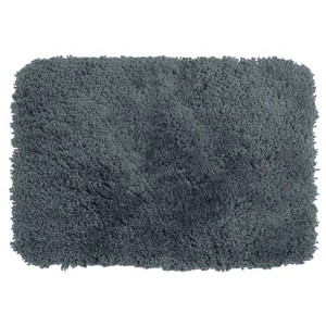Tappeto da bagno rettangolare grigio Spirella Highland Granit, 60x90 cm, con superficie soffice.