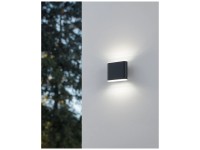 Eglo LED-Aussenwandleuchte Grutti WL L-115 A Aluminium Anthrazit 9 x 11,6 cm