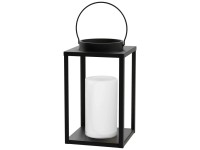 Schönenberger LED-Solarleuchte Castor Metall Plastik Schwarz 25 x 15 x 15 cm