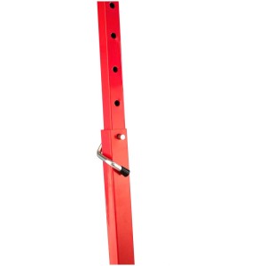 Dettaglio: Cavalletto Simplex rosso in acciaio, regolabile in altezza, 74x75 cm.