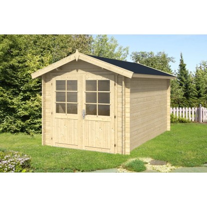 Alpholz Holz-Gartenhaus Satteldach Druckimprägniert 230 cm x 374 cm