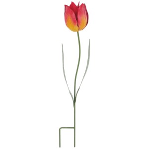 Gartenstecker Tulpe Rosa-Gelb 9 x 45,5 cm