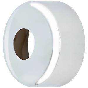 Rosetta in ottone cromato, 18,6 x 30 mm, per coprire aperture a parete.