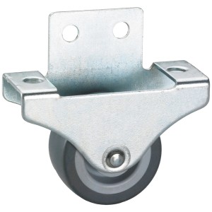 Roulette pivotante pour meubles Doerner+Helmer, Ø 38mm, fixation latérale.