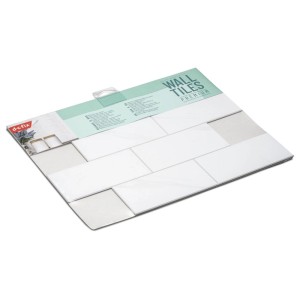 D-c-fix Wandfliese Premium Marble Tiles, selbstklebend, weiß-graue Marmoroptik, 30x30 cm.