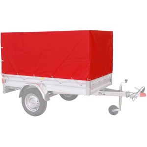 Set telone alto Stema 80cm, rosso per rimorchio auto Variolux 750/850. Aumenta il volume di carico.