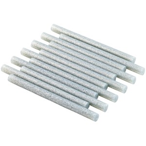 12 cartucce di colla a caldo LUX argentate (Ø 8 mm) per pistole per colla a caldo.