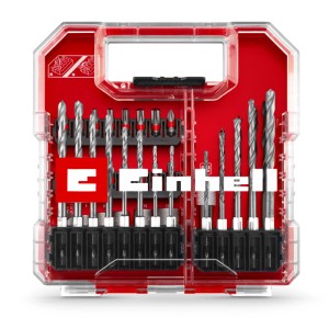 Einhell Accessoires d'outils L-Case, jeu de 40 forets dans un boîtier transparent.