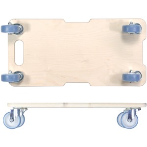 Wagner Transporthilfe 1325 avec plateau en bois et roulettes bleues, capacité 250 kg.