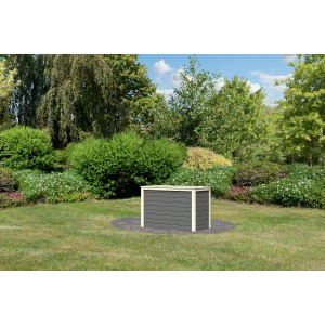 Karibu Letto rialzato da giardino Taglia 1, 133x69 cm, Grigio terra. Aiuola rialzata in legno per giardinaggio facile.