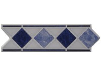 Bordatura Marmol Blu Mix 6 x 20 cm