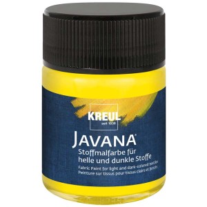Kreul Javana Stoffmalfarbe Gelb, 50ml. Stofffarbe für helle und dunkle Textilien.