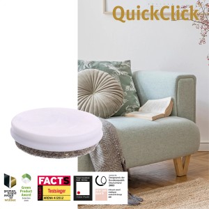 Set de patins pour meubles Wagner QuickClick, Ø 30mm, marron, 8 pièces. Protection de sol pour meubles.