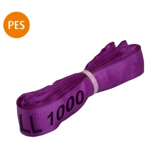 Élingue ronde violette Conacord en polyester, 1 m de long, pour sangles d'arrimage et sangles de serrage.