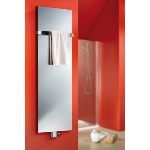 Radiateur design blanc Schulte avec miroir, 180,6x60,8x80 cm, avec porte-serviettes.
