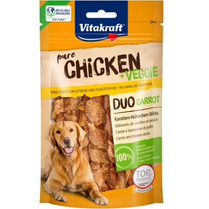 Vitakraft Pure Veggie Stick di pollo e carota 80 g per cane