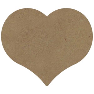 Gomille Figura cuore in MDF, 15x14 cm, per lavori creativi e decorazioni.