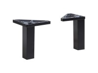 Pelipal Möbel-Fuss-Set Belgrad Eckig Schwarz 2 Stk.