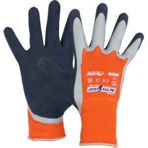 Gants de travail LUX Super Grip, taille 9, bleu/orange, pour une prise sûre lors des travaux de bricolage.
