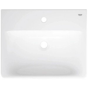 Lavabo bianco Grohe Euro Ceramic (55 cm) con troppopieno e foro rubinetto.