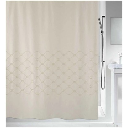 Spirella Tenda doccia Trento cotone-poliestere Beige 180 x 200 cm