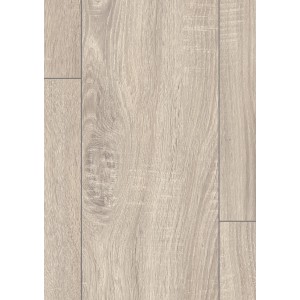 Egger Laminat Classic 8 mm Eiche Toscolano Hell: Laminatboden in heller Holzoptik mit Maserung.