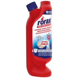 Rorax Power Granules sturalavandini, flacone da 600g per la pulizia delle tubature.
