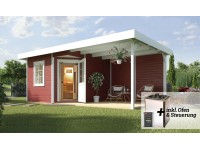 Weka Saunahaus Salo Sparset Schwedenrot BioS 7,5 kW Weka Saunahaus Salo Sparset Schwedenrot BioS 7,5 kW