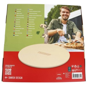 Cozze Pizzastein Rotate 43cm für Pizzaofen, beige. Grillzubehör für knusprige Pizza.