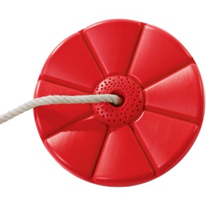 Altalena a disco rossa Axi (28x28x4 cm) con corda regolabile per scivoli e altalene.