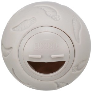 Palla snack Trixie in plastica, Ø 7 cm, per piccoli animali, con apertura regolabile.