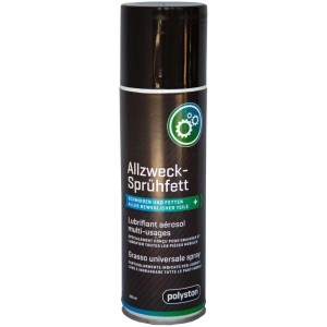 Graisse en aérosol Polyston 300ml pour l'entretien auto, pour lubrifier les pièces mobiles.