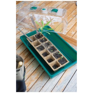 Set trapianto Videx Garden grigio 2 pezzi con punteruolo e forchetta per piantine.