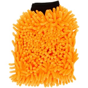 Guanto da lavaggio in microfibra Nigrin, arancione, per la cura e la pulizia delicata dell'auto.
