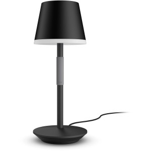 Schwarze Philips Hue Go Tischleuchte: tragbar, dimmbar, White & Color Ambiance, 370 lm.